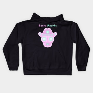 Santa Muerte / pink_green Kids Hoodie